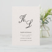 Elegante Einladungen für Hochzeiten (Stehend Vorderseite)