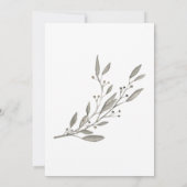 Elegante Einladungen für Hochzeiten Grau florale (Rückseite)