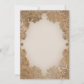 Elegante Einladungen für Kupferfolien Leaf Bridal (Rückseite)