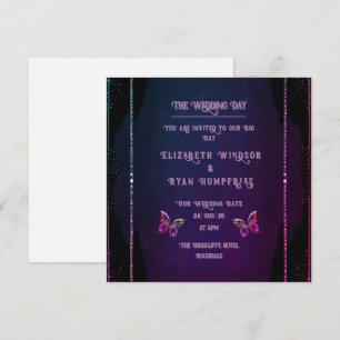 Elegante Einladungen zu Mauve und Gold Hochzeiten
