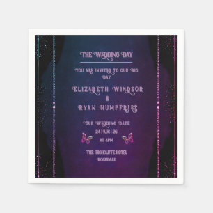 Elegante Einladungen zu Mauve und Gold Hochzeiten Serviette