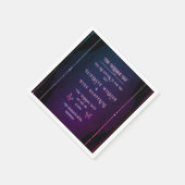 Elegante Einladungen zu Mauve und Gold Hochzeiten Serviette (Ecke)