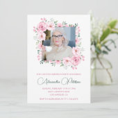 Elegante Einladungen zum 100. Geburtstag Foto Boho (Stehend Vorderseite)