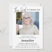 Elegante Einladungen zum 100. Geburtstag Foto Mode (Vorderseite)