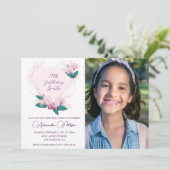 Elegante Einladungen zum 10. Geburtstag Foto (Stehend Vorderseite)