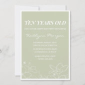 Elegante Einladungen zum 10. Geburtstag Moderne Bl (Vorderseite)