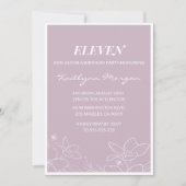 Elegante Einladungen zum 11. Geburtstag Moderne Bl (Vorderseite)