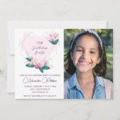 Elegante Einladungen zum 12. Geburtstag Foto (Vorderseite)