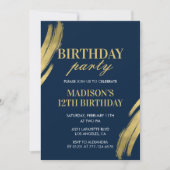 Elegante Einladungen zum 12. Geburtstag Party Girl (Vorderseite)