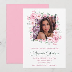 Elegante Einladungen zum 13. Geburtstag Foto Boho