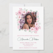 Elegante Einladungen zum 14. Geburtstag Foto Boho (Vorderseite)