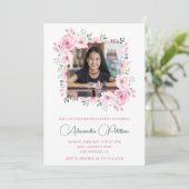 Elegante Einladungen zum 14. Geburtstag Foto Boho (Stehend Vorderseite)