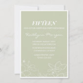 Elegante Einladungen zum 15. Geburtstag Moderne Bl (Vorderseite)