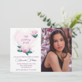 Elegante Einladungen zum 18. Geburtstag Foto (Stehend Vorderseite)