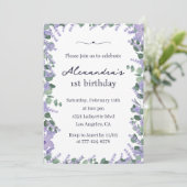 Elegante Einladungen zum 1. Geburtstag (Stehend Vorderseite)