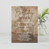 Elegante Einladungen zum 24. Geburtstag Champagne  (Stehend Vorderseite)