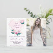 Elegante Einladungen zum 24. Geburtstag Foto (Stehend Vorderseite)