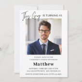 Elegante Einladungen zum 41. Geburtstag Männer Fot (Vorderseite)