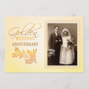 Elegante Einladungen zum 50. Hochzeitstag