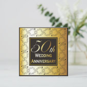 Elegante Einladungen zum 50. Hochzeitstag (Stehend Vorderseite)