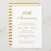 Elegante Einladungen zum 50. Hochzeitstag (Vorne/Hinten)