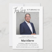 Elegante Einladungen zum 53. Geburtstag Männer Fot (Vorderseite)