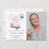 Elegante Einladungen zum 60. Geburtstag Boho Foto (Vorderseite)