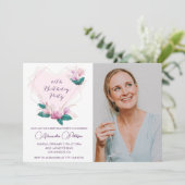 Elegante Einladungen zum 60. Geburtstag Boho Foto (Stehend Vorderseite)