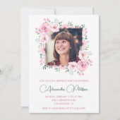 Elegante Einladungen zum 60. Geburtstag Foto Boho (Vorderseite)