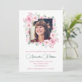 Elegante Einladungen zum 60. Geburtstag Foto Boho (Stehend Vorderseite)