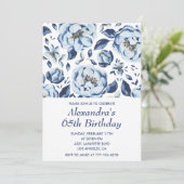 Elegante Einladungen zum 65. Geburtstag Vintag (Stehend Vorderseite)