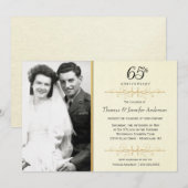 Elegante Einladungen zum 65-jährigen Jubiläum mit  (Vorne/Hinten)