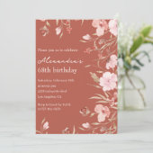 Elegante Einladungen zum 68. Geburtstag (Stehend Vorderseite)