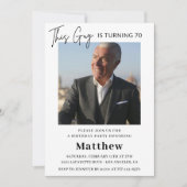 Elegante Einladungen zum 70. Geburtstag Männer Fot (Vorderseite)