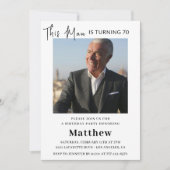 Elegante Einladungen zum 70. Geburtstag Männer Fot (Vorderseite)