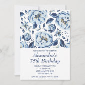 Elegante Einladungen zum 75. Geburtstag Vintag (Vorderseite)