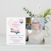 Elegante Einladungen zum 80. Geburtstag Foto (Stehend Vorderseite)