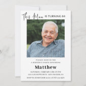 Elegante Einladungen zum 84. Geburtstag Männer Fot (Vorderseite)