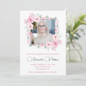 Elegante Einladungen zum 85. Geburtstag Foto Boho (Stehend Vorderseite)