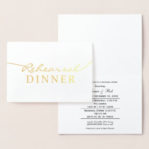 Elegante Einladungen zum Abendessen mit Probe