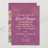 Elegante Einladungen zum Hochzeitstag (Vorne/Hinten)