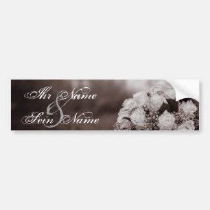 Elegante Einladungen zur Hochzeit 12 Autoaufkleber