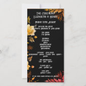 Elegante Einladungen zur Hochzeit in Schwarz und G (Vorderseite)