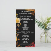 Elegante Einladungen zur Hochzeit in Schwarz und G (Stehend Vorderseite)