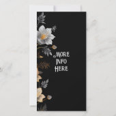 Elegante Einladungen zur Hochzeit in Schwarz und G (Rückseite)