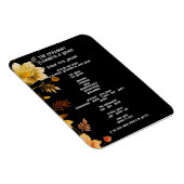 Elegante Einladungen zur Hochzeit in Schwarz und G Magnet (Rechte Seite)