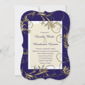 Elegante Einladungen zur Hochzeit von Schiffen und (Vorderseite)