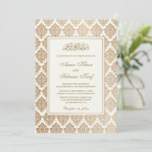 Elegante Einladungen zur muslimischen Hochzeit (Stehend Vorderseite)