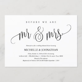 Elegante Einladungs-Karte für Hochzeiten Probe Din Einladung