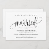 Elegante Einladungs-Karte für Hochzeiten Probe Din Einladung (Vorne/Hinten)